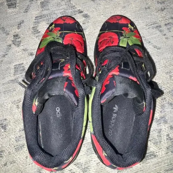 Adidas zx flux red floral sneakers women's size 7 - Picture 7 of 8